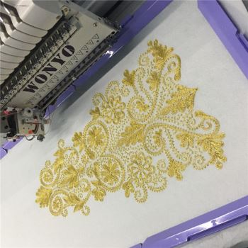 1 Başlı Düz Nakış Makinesi Kordonlama Ve Pullu Nakış Makinesi 12/15 Renk - 360 * 1200 mm