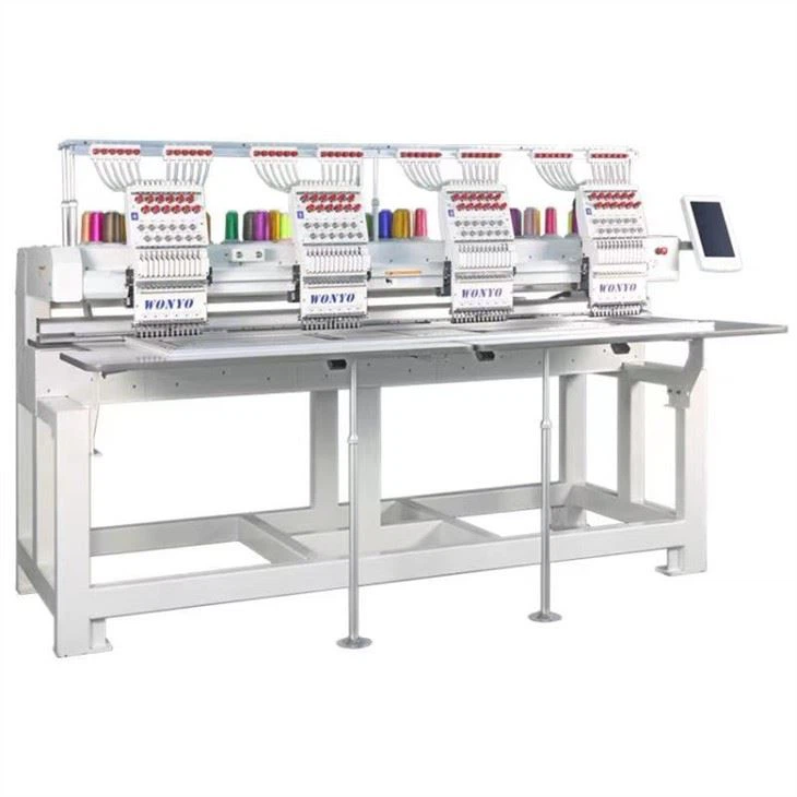 4 Head Computer Embroidery Machine For Cap Flat T-shirt Embroidery
